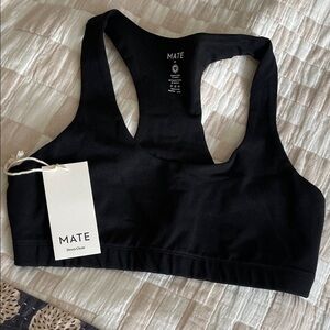 MATE the Label Black Racerback Seamless Sports Bra